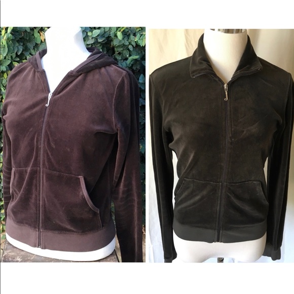 Juicy Couture Jackets & Blazers - Bundle 2 Juicy Couture Brown Track Hoodie Jacket L